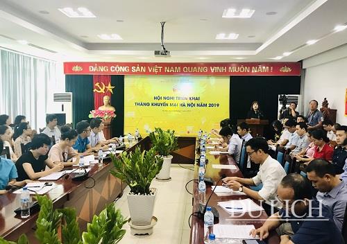 Hội nghị triển khai tháng khuyến mại Hà Nội năm 2019. Ảnh: LT